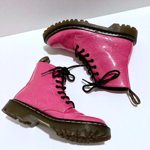 RARE! Dr. Martens Hot Pink Glitter Boots – Size 6 – New In Box - Picture 9 of 11